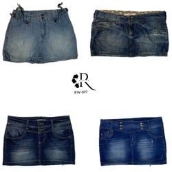Faldas de mezclilla mini Y2K IT Girl (Rw-897)