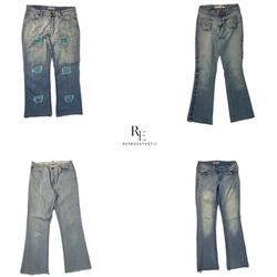 Y2K Brithney Era jeans de mezclilla acampanados (R..
