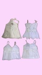 Y2k white theme camis (M-143)