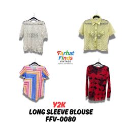 Y2K BLOUSE À MANCHES LONGUES FFV 0080