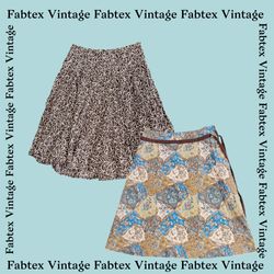 (FV-111) Saias Impressas de Algodão Floral Y2K da ..