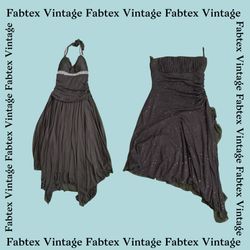 (FV-112) Vestido Preto Y2K