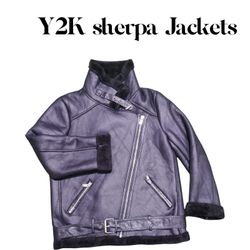 Y2K chaquetas sherpa