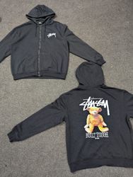 REW-STUSSY Rework Style Zipper Hoodies