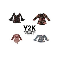Y2K European Mesh Long Sleeve Tops (YWV201)