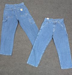 Jeans baggy azul medio reworkeados Vintage Carhart..