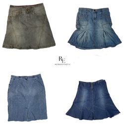 Y2K Britney Era Denim Midi Skirts (RE-2184)