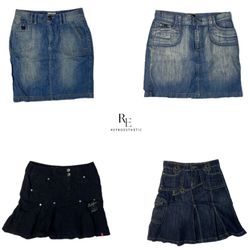 Y2K Denim Mini Skirts(RE2185)