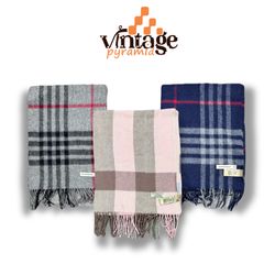 VPX159 Écharpes Burberry 100% cachemire authentiqu..