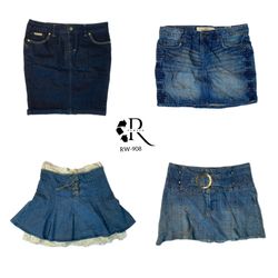Y2K Britney Era Denim Mini Skirts(RW-908)