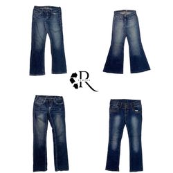 Y2K IT Girl Denim Fkared Jeans (Rw-1115)