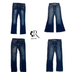 Y2K IT Girl Denim Fkared Jeans (Rw-916)