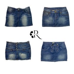 Y2K IT Girl Denim Mini Skirts (RW-1112)