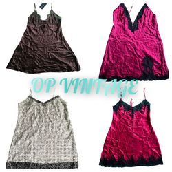 Op vintage 0017 y2k slip cami midi dress