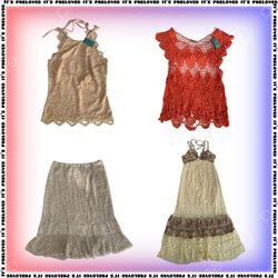 Crochet & Lace - tops, dresses and skirt (SS-1396)