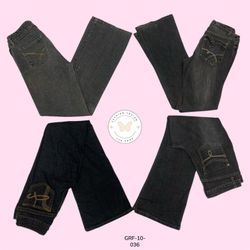 GY2K Jeans de campana grises y negros – Vibes vint..
