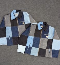 Carhartt Detroit Denim Patchwork Rework Style Jack..