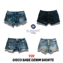 Y2K Disco Babe Denim Shorts