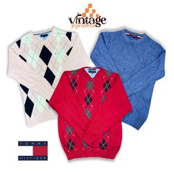 VPX164 Tommy Hilfiger Round Neck V Neck Sweaters