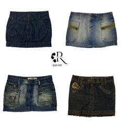 Y2K Cyber Girl Era Denim Mini Skirts (RW-931)