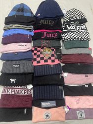 Vans Billabong Pink hurley And Mix branded Beanies