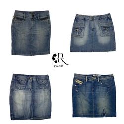 Y2K Britney Era Denim Midi Skirts (RW-942)