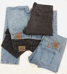 CRZ0100 Pantalones de trabajo de mezclilla vintage..