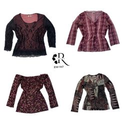 Y2K Black Gothic Full sleeve Tops (Rw-947)