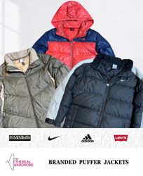 Branded down / puffer Jackets Vintage Nike, Adidas..