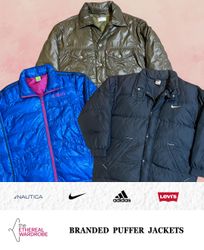 branded Puffer Coats Vintage Nike, Adidas, Levi's ..