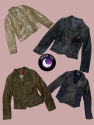 Y2K Retro style leather jacket (M-707)