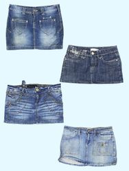 Paris Hilton Era Denim Mini Skirts(TS:1107)