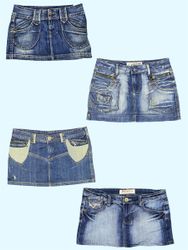 2000s "That Girl" Denim Skirt Outfits(TS:1108)