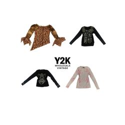 Tops de Manga Longa em Rede Europeia Y2K (YWV208)