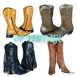 OP VINTAGE 0029 COMFORTABLE LADIES HIGH HEEL BOOTS