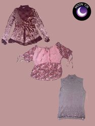Y2K Pretty Pink tops (M-686)