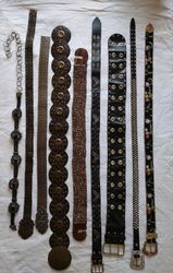 Y2K  Gothic Black E Girl Belts mix