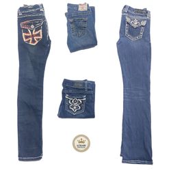 Y2K Embellished Jeans 10pcs AT81