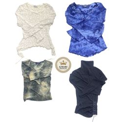 Y2K Ruffles Long Sleeves Tops AT 83