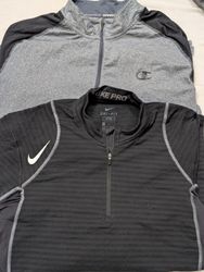 Athletic Quarter Zipper Long Sleeve Tshirts