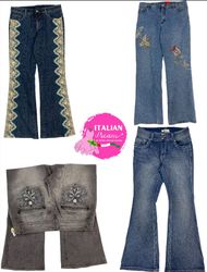 Y2k grunge denim flared jeans