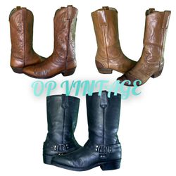 Op vintage 0030 Botas de cowboy vintage