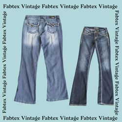 (FV-133) Y2K Embellished Flared Jeans