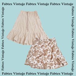 (FV-126) Neutral Aesthetic Y2K Cotton Fairy Skirt