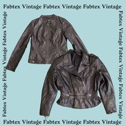 (FV-128) Y2K Leather Jacket