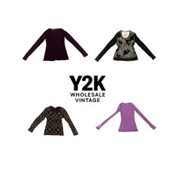 Y2K European Mesh Long Sleeve Tops  (YWV222)
