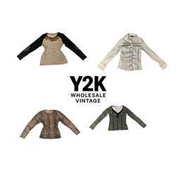 Y2K European Mesh Long Sleeve Tops  (YWV228