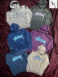 Stussy rework style stussy printed hoodies