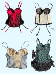 Edição de Lingerie Sonho Y2K: Sensual Renda e Vibe..