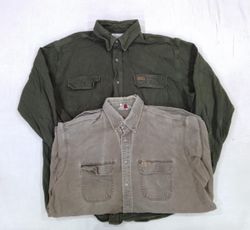 CR5333 Vintage Carhartt Button-Up & Work Shirt Bun..